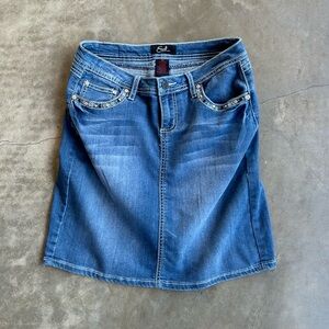 Earl Jeans Blue Denim Mini Skirt